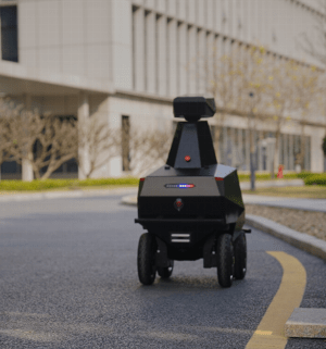 派宝室外安防巡逻机器人S5，可用于学校校园巡逻